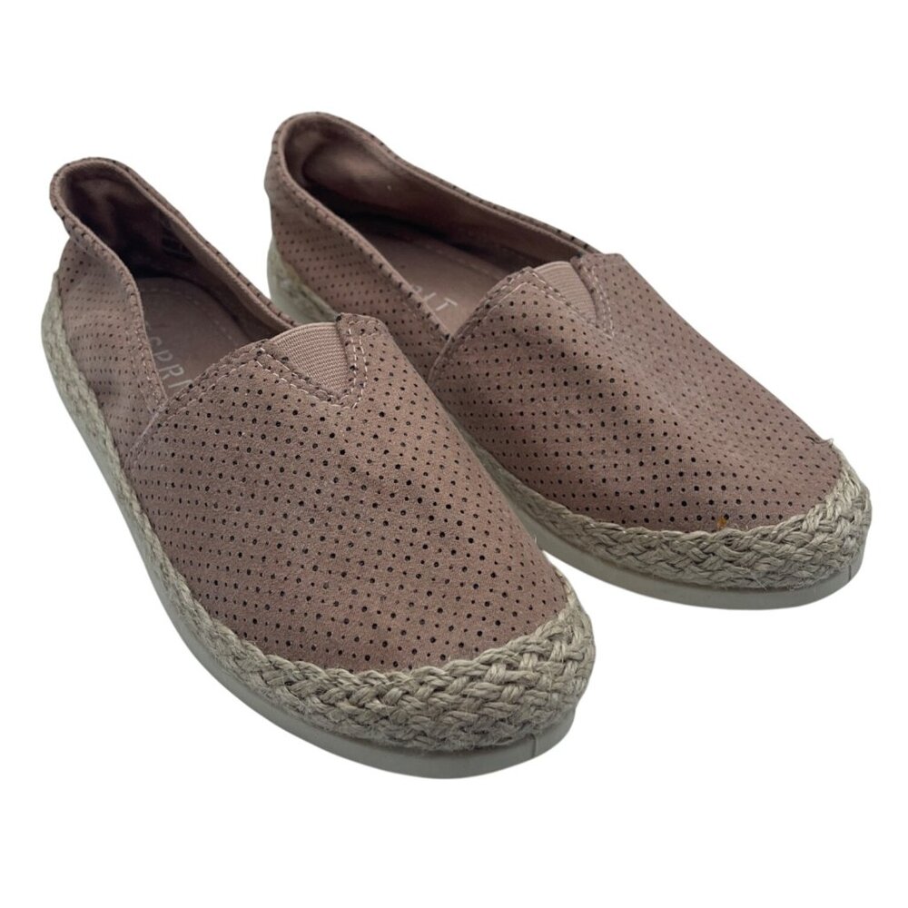 Esprit Emery Sneaker Espadrille Slip On Pink Size 6 Loafer Summer Straw